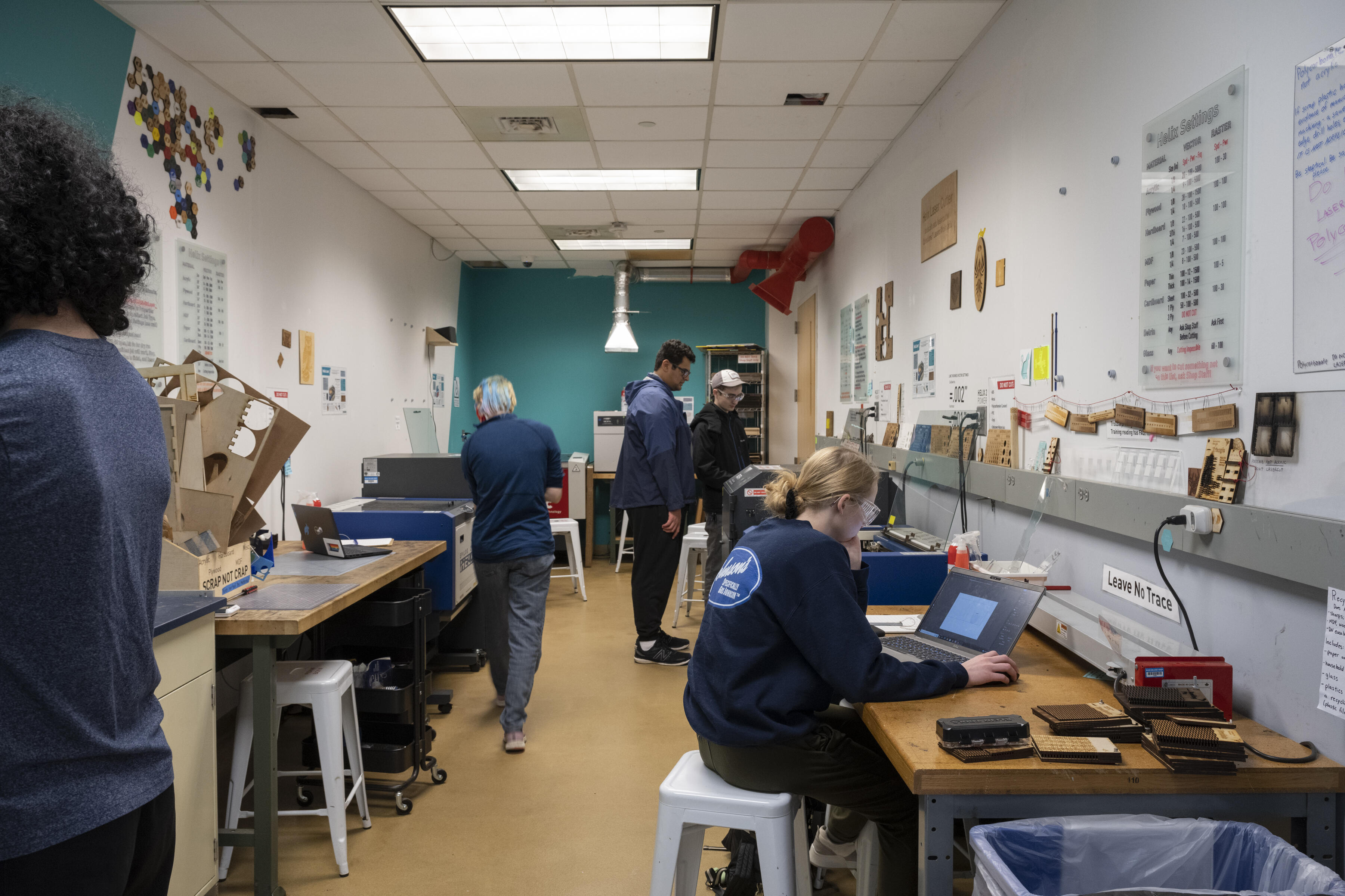 A look inside the laser shop at Olin College