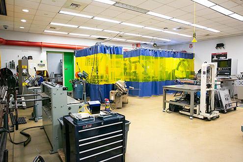 A look inside the welding shop at Olin College