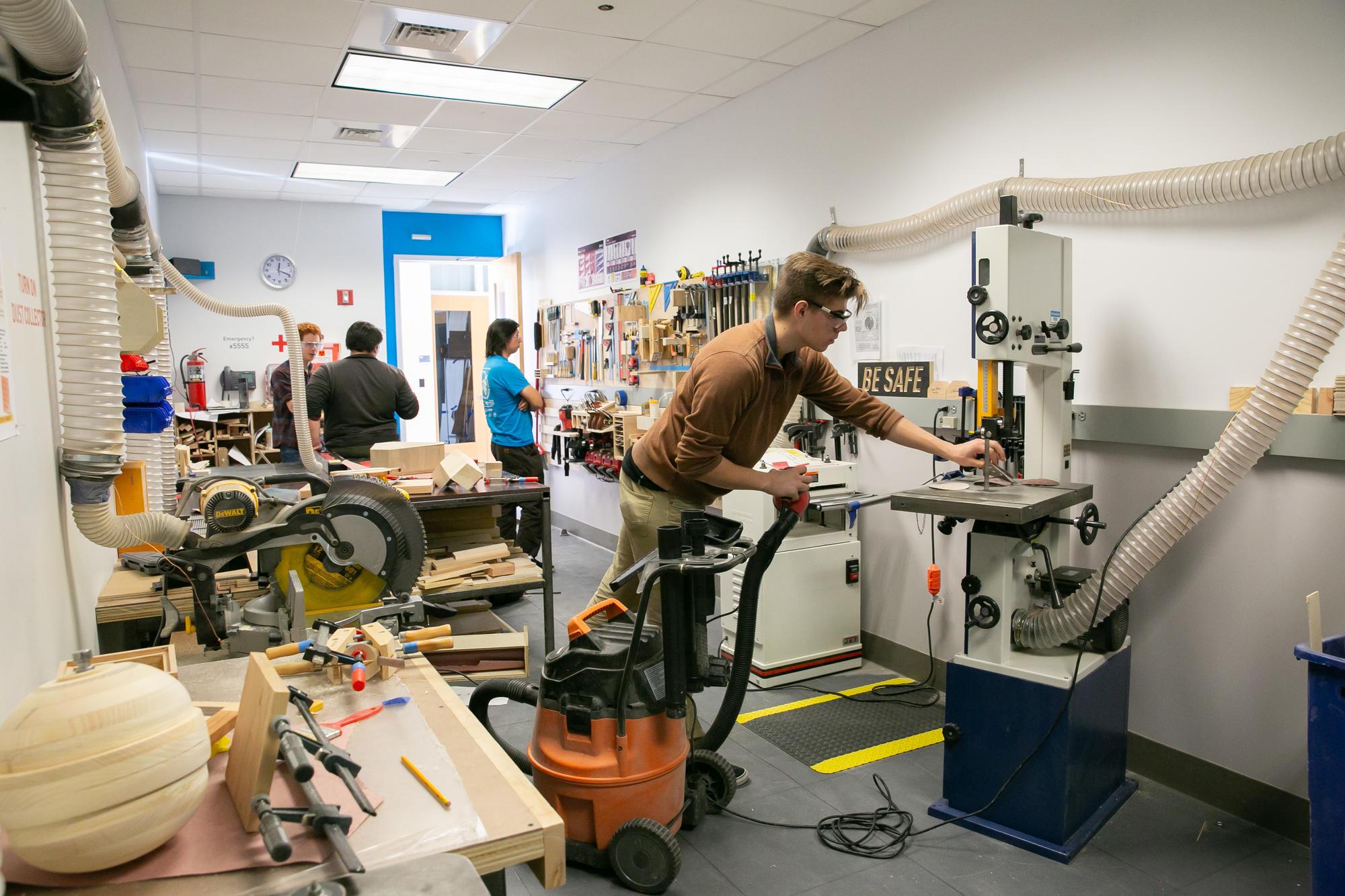 A look inside the Wood Shop at Olin College